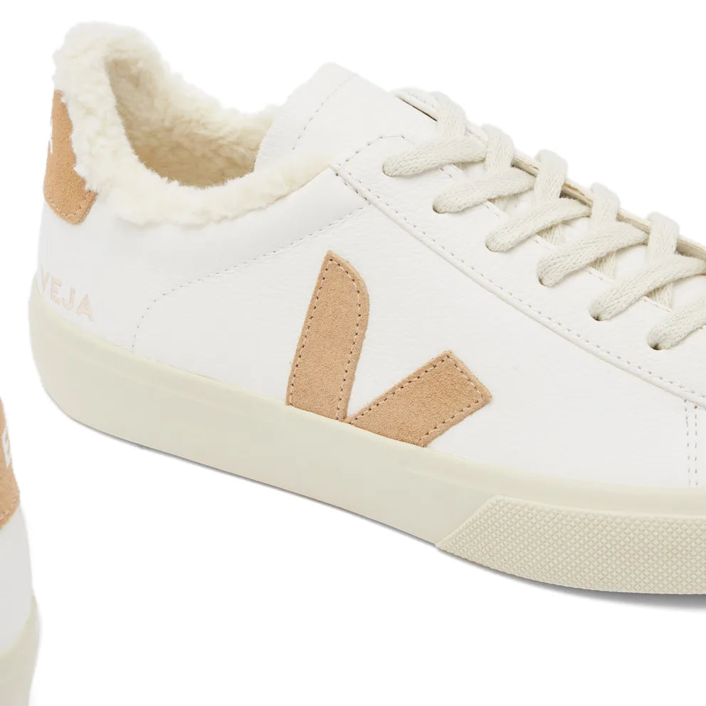 Veja "Campo Winter Chromefree Leather" M - Extra White / Desert