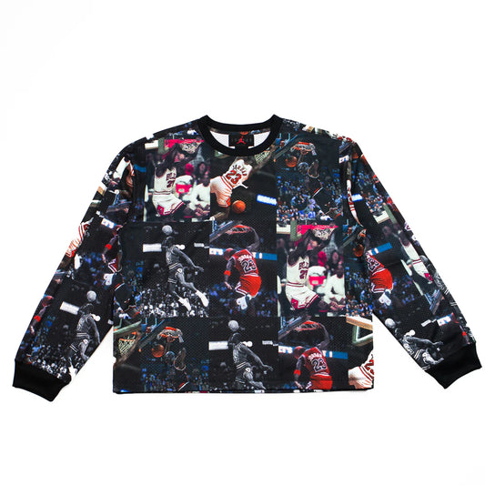 Jordan "All-Over Print Crewneck" M - Black