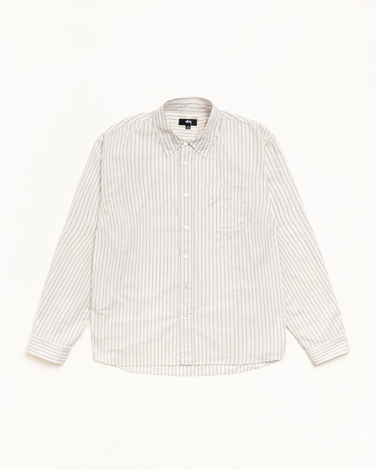 Stussy "Standard LS Shirt" Mens - Natural Stripe