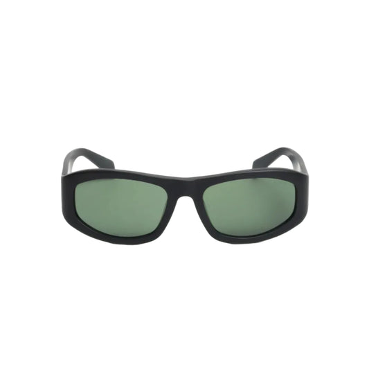 Stussy "Landon Sunglasses" - Matte Black / Green Lens