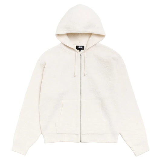 Stussy "Textured Zip Hooded Sweater" Mens - Bone