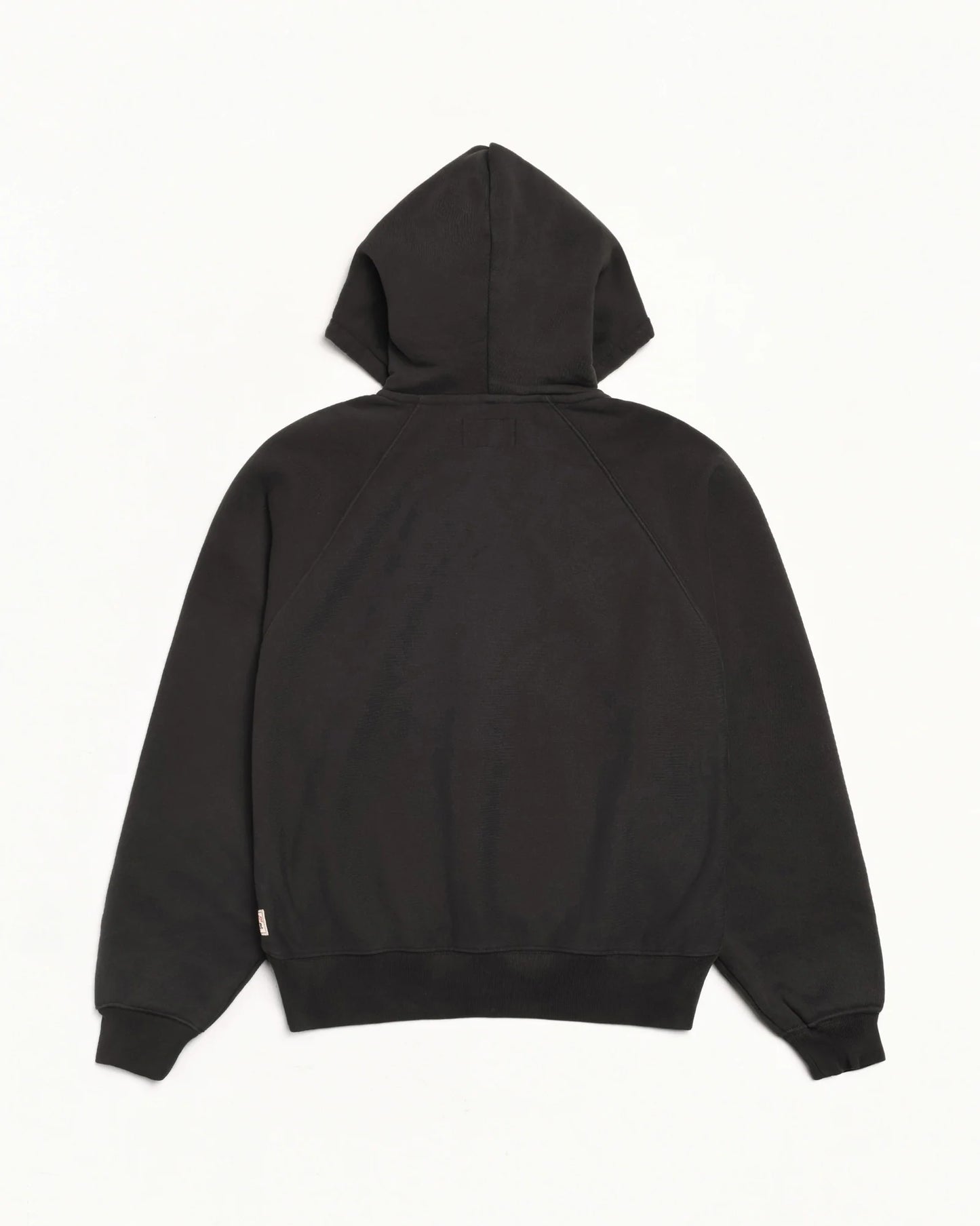 Stussy "Raglan Zip Hoodie" M - Washed Black