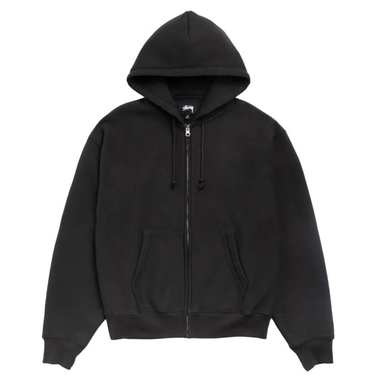 Stussy "Cursive Applique Zip Hood" Mens - Black