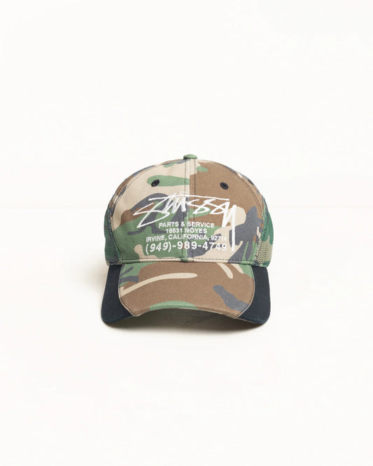 Stussy "LP Service Mesh Strapback Cap" - Camo