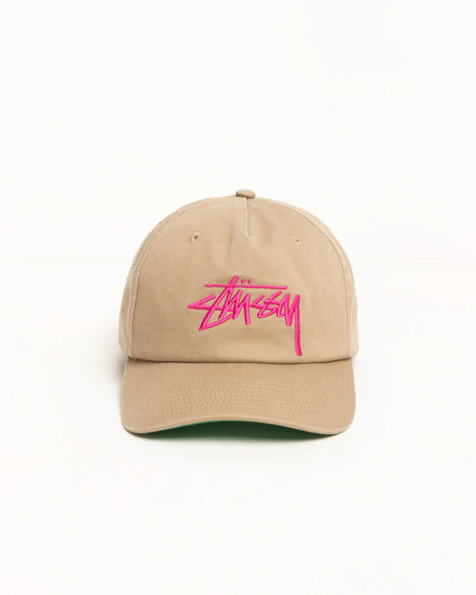 Stussy "Big Stock Mid Depth Hat" - Khaki