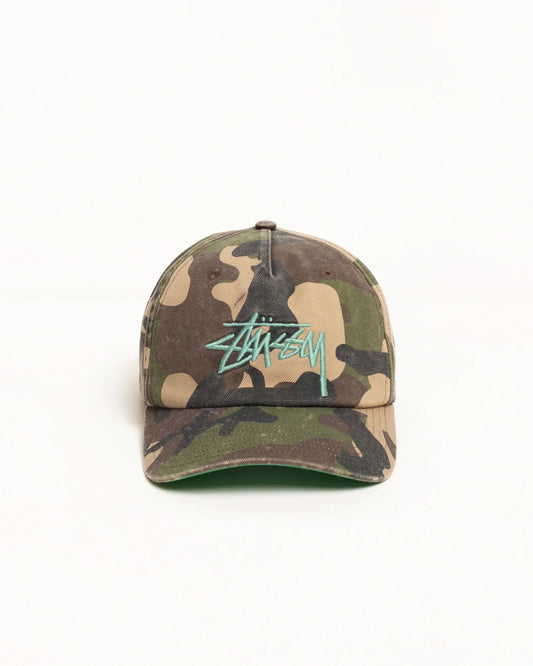 Stussy "Big Stock Mid Depth Hat" - Woodland Camo