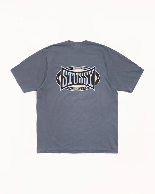 Stussy "Champion Oval Pig. Dyed Tee" M - Navy