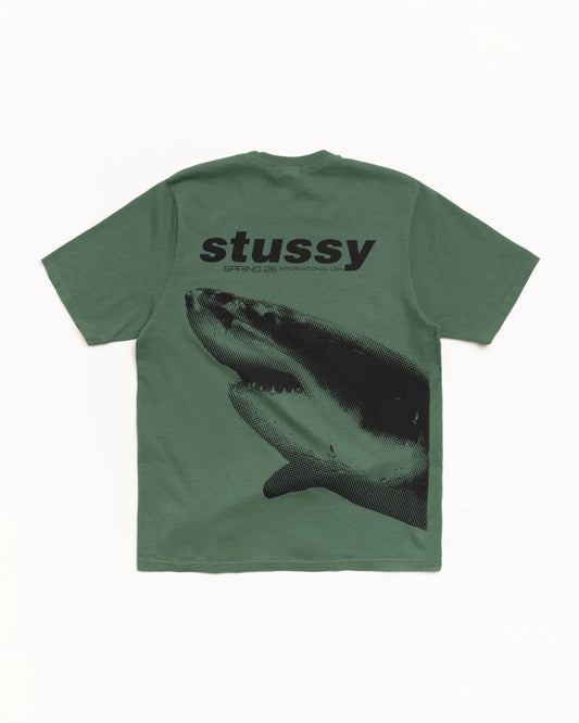 Stussy "Shark Pig. Dyed Tee" Mens - Pine