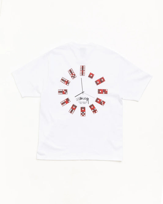 Stussy "Dice Clock Tee" Mens - White