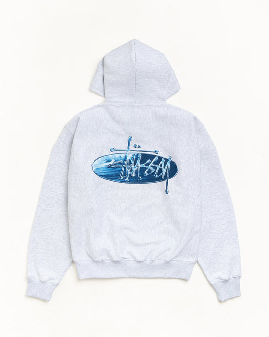 Stussy "Wave Oval Hood" Mens - Ash Heather