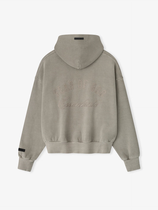 Fear of God Essentials "Embroidered Classic Full Zip Hoodie" M - Smoke Grey