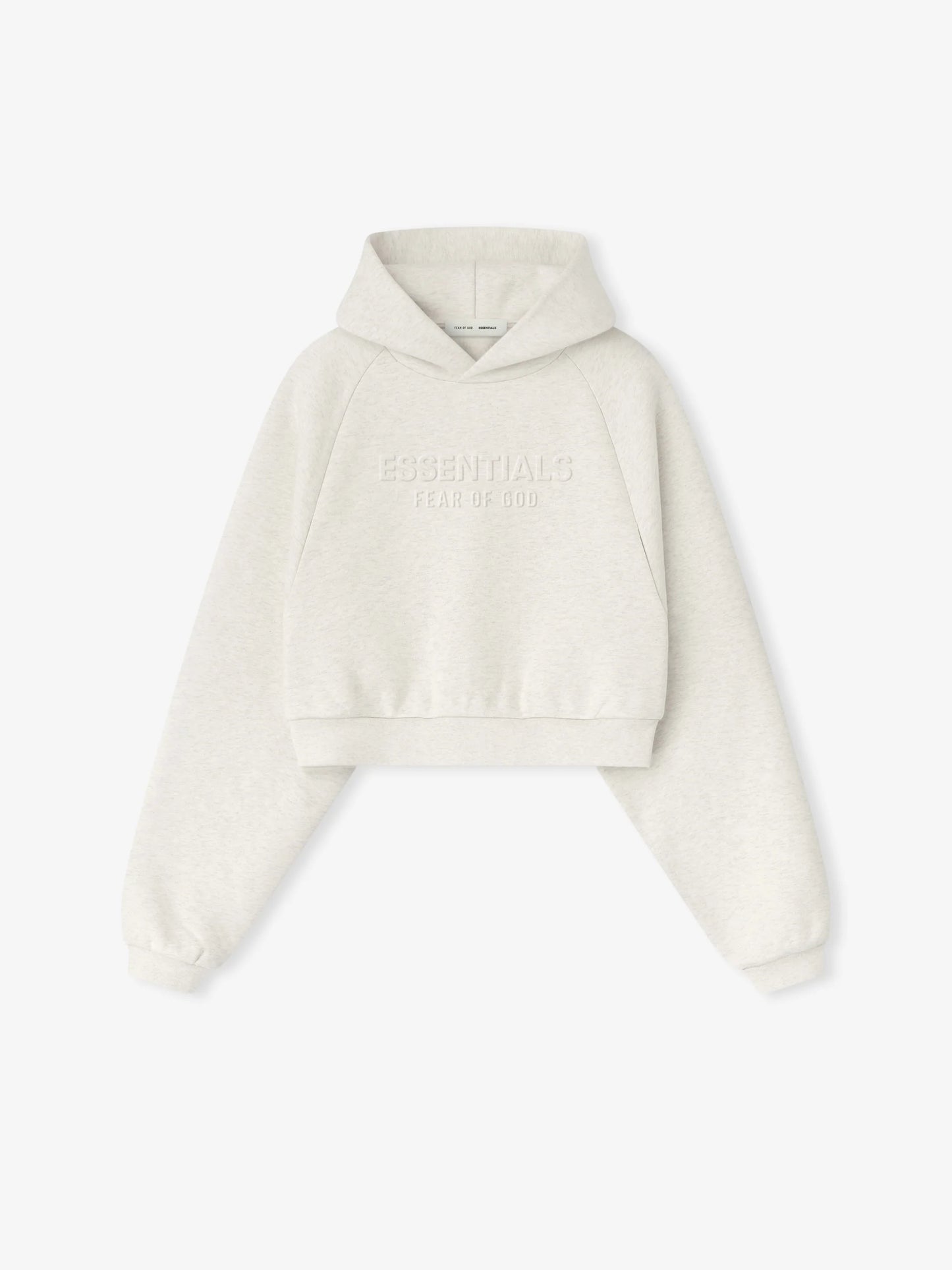 Fear of God Essentials "Embossed 90's Raglan Hoodie" W - Oatmeal Heather