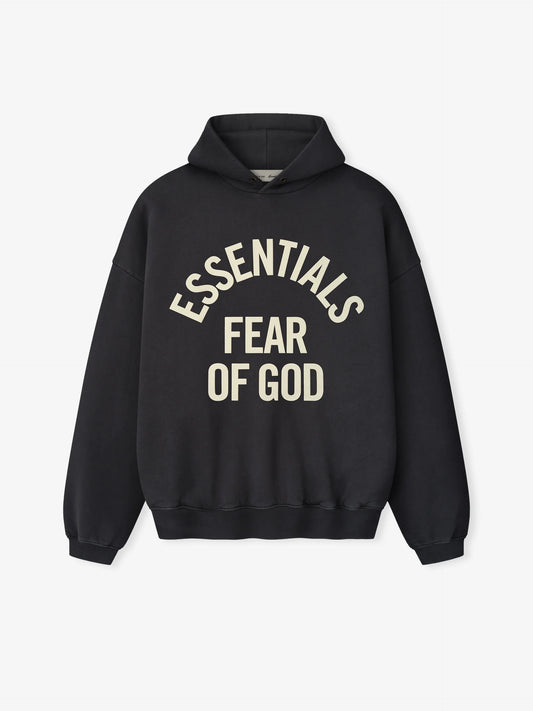 Fear of God Essentials "Campus 90's Hoodie" Mens - Faded Black