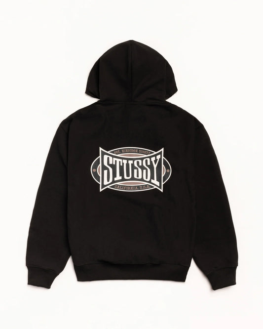 Stussy "Champion Oval Zip Hoodie" M - Black