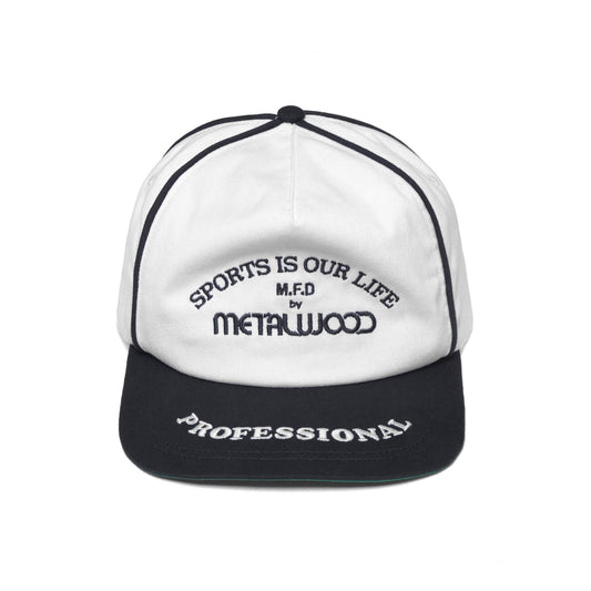 Metalwood Studio "Professional Piping Snapback Hat" Mens - White