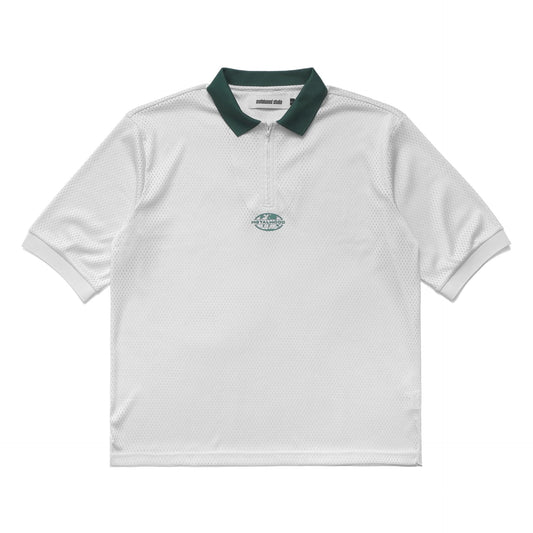 Metalwood Studio "Quarter Zip Jersey Polo" Mens - Natural