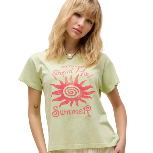 Daydreamer "Pipin' Hot Summer Solo Tee" Womens - Seafoam Green