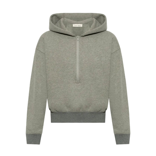 Fear of God Essentials "Signature Classic Half Zip Hoodie" Womens - Concrete Heather / Dark Concrete Heather