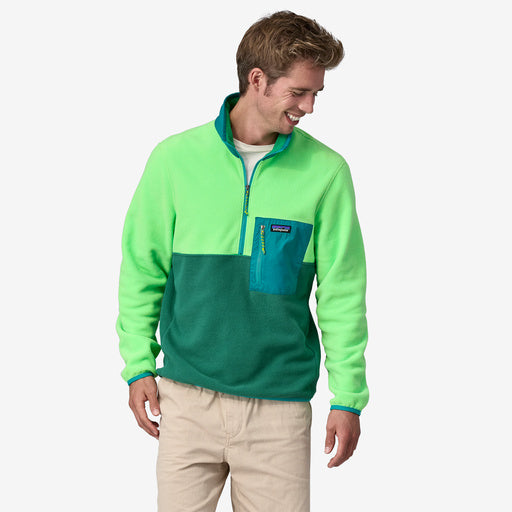 Patagonia "Microdini 1/2 Zip emb pullover" Fleece M - Gather Green