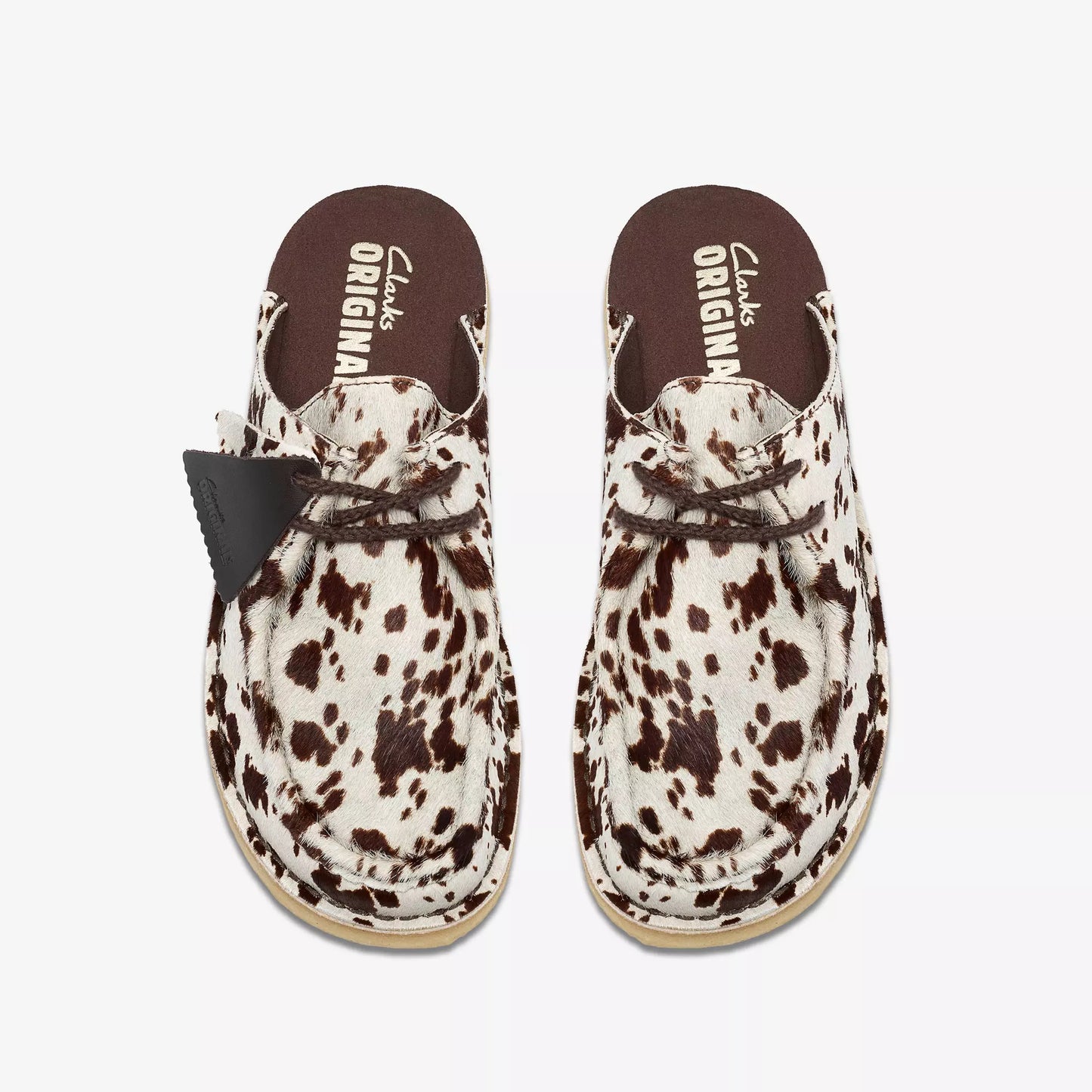 Clarks "Desert Nomad Mule" Womens - Brown Cow Print