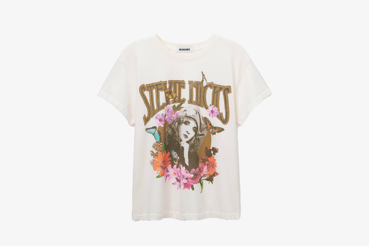 Daydreamer "Stevie Nicks Flower Collage Tour Tee" W - Vintage White
