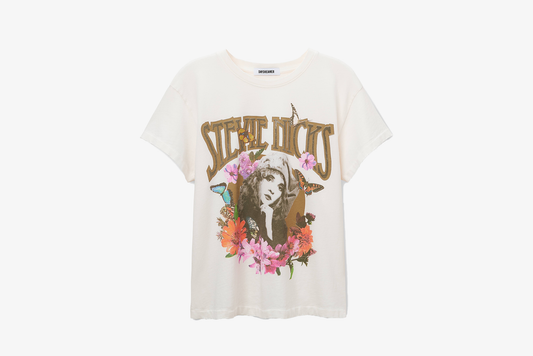 Daydreamer "Stevie Nicks Flower Collage Tour Tee" W - Vintage White