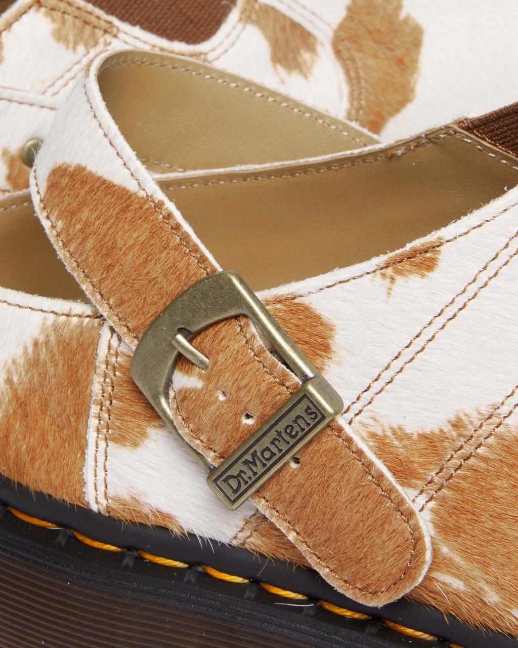 Dr. Martens "Isham Hair-On Cow Print Slingback Mule " M - Jersey Cow Print