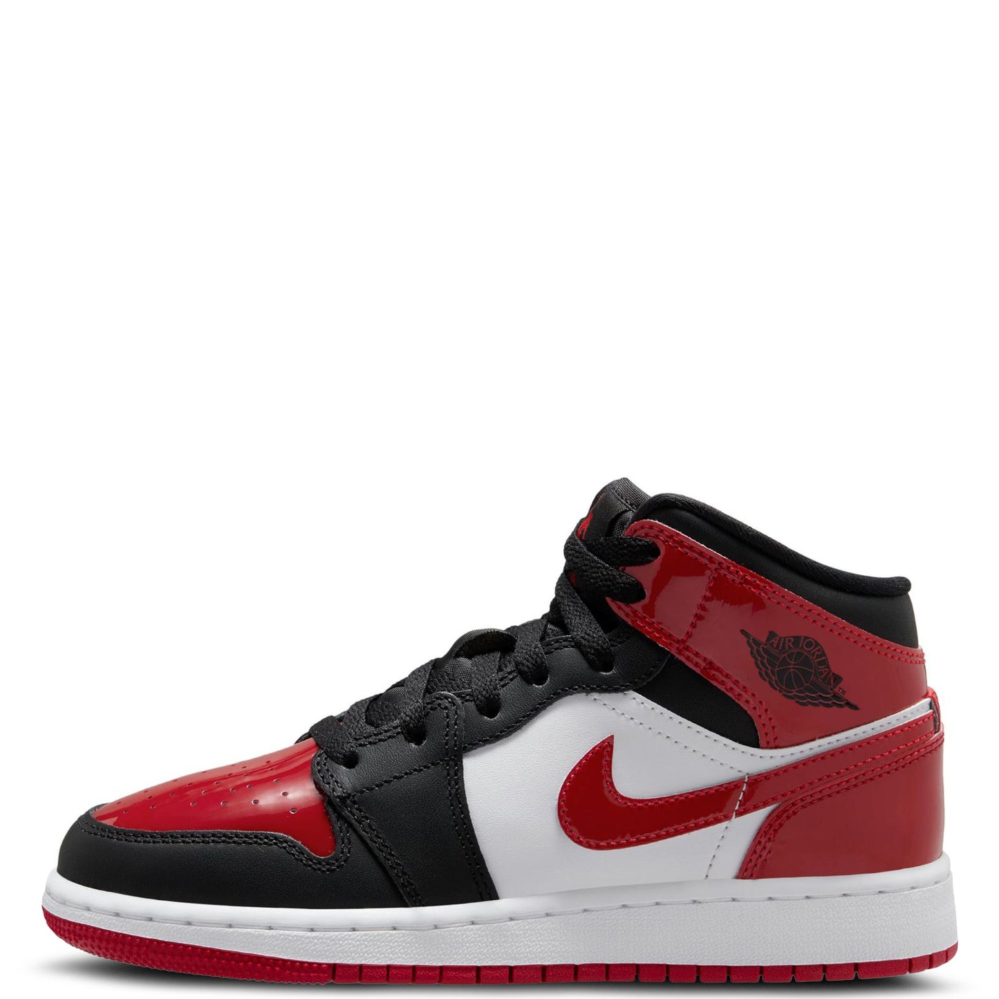 Air Jordan "1 Mid SE" GS - Black / Varsity Red-White
