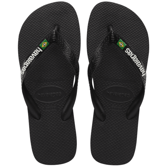 Havaianas "Brasil Logo Flip Flop" Mens - Black