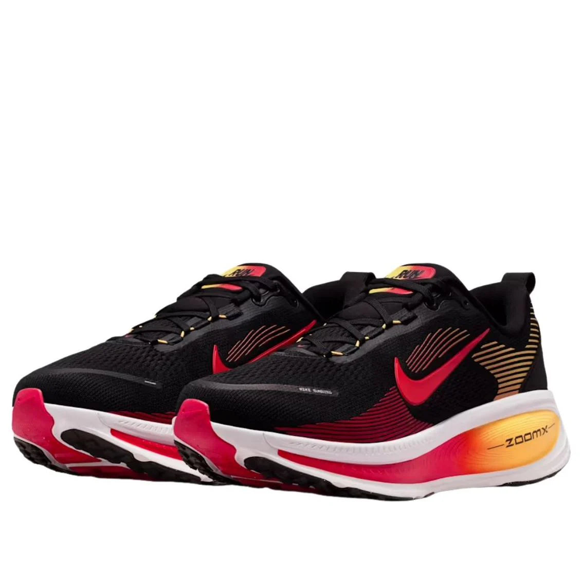 Nike "Vomero 18 Wide" Mens - Black / Bright Crimson