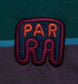 Parra "Fast Food Logo Striped Tee" M - Aubergine