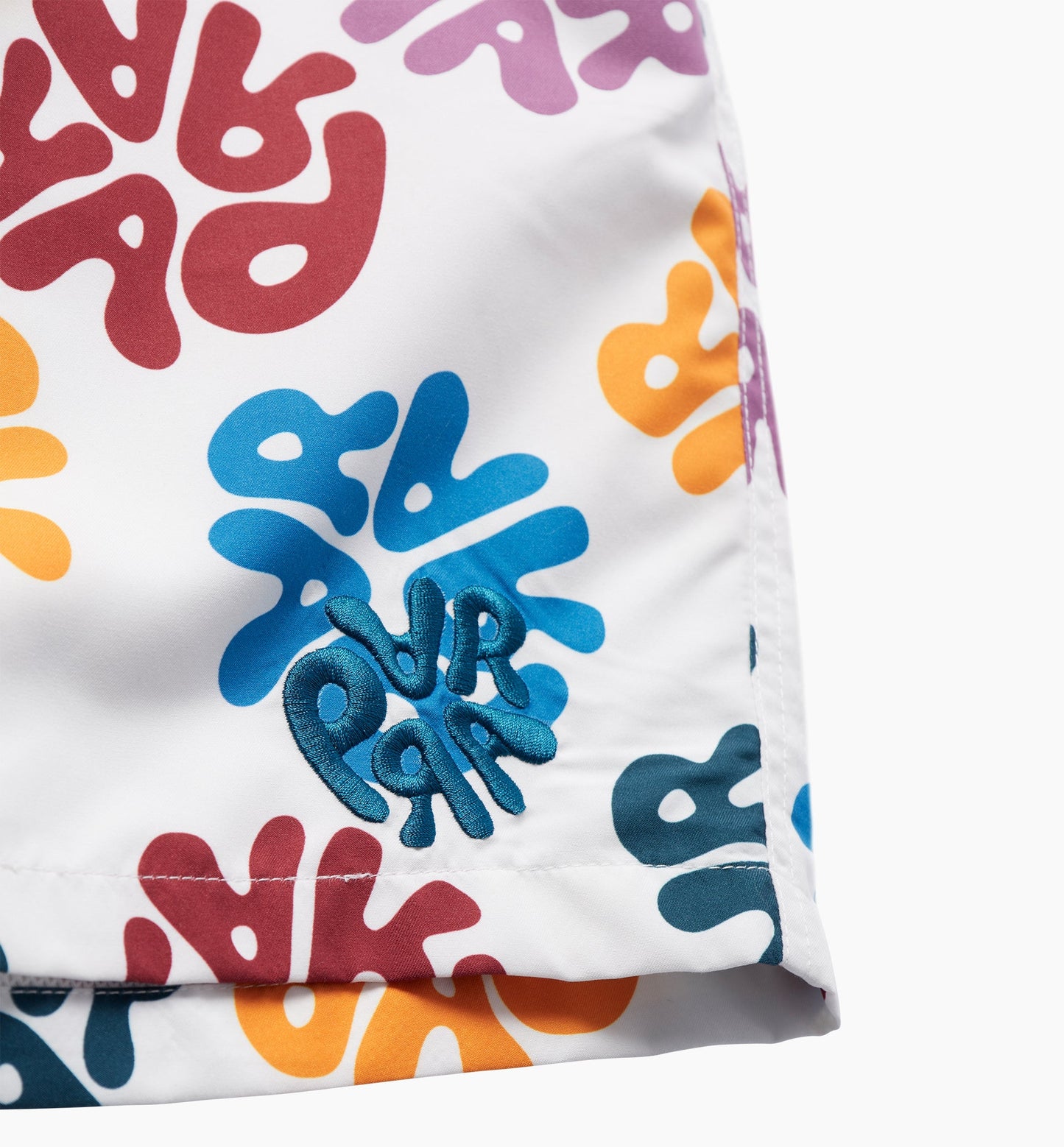 By Parra "1976 Logo Swim Shorts" M - Off White