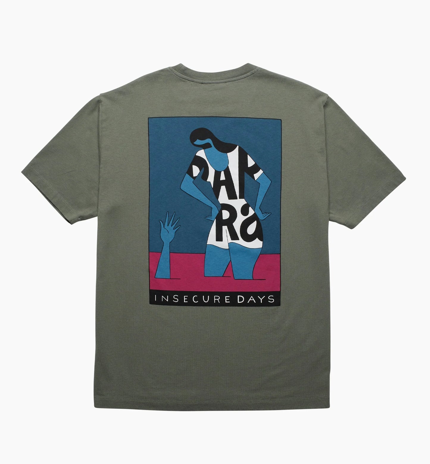 Parra "Insecure Days Tee" M - Greyish Green