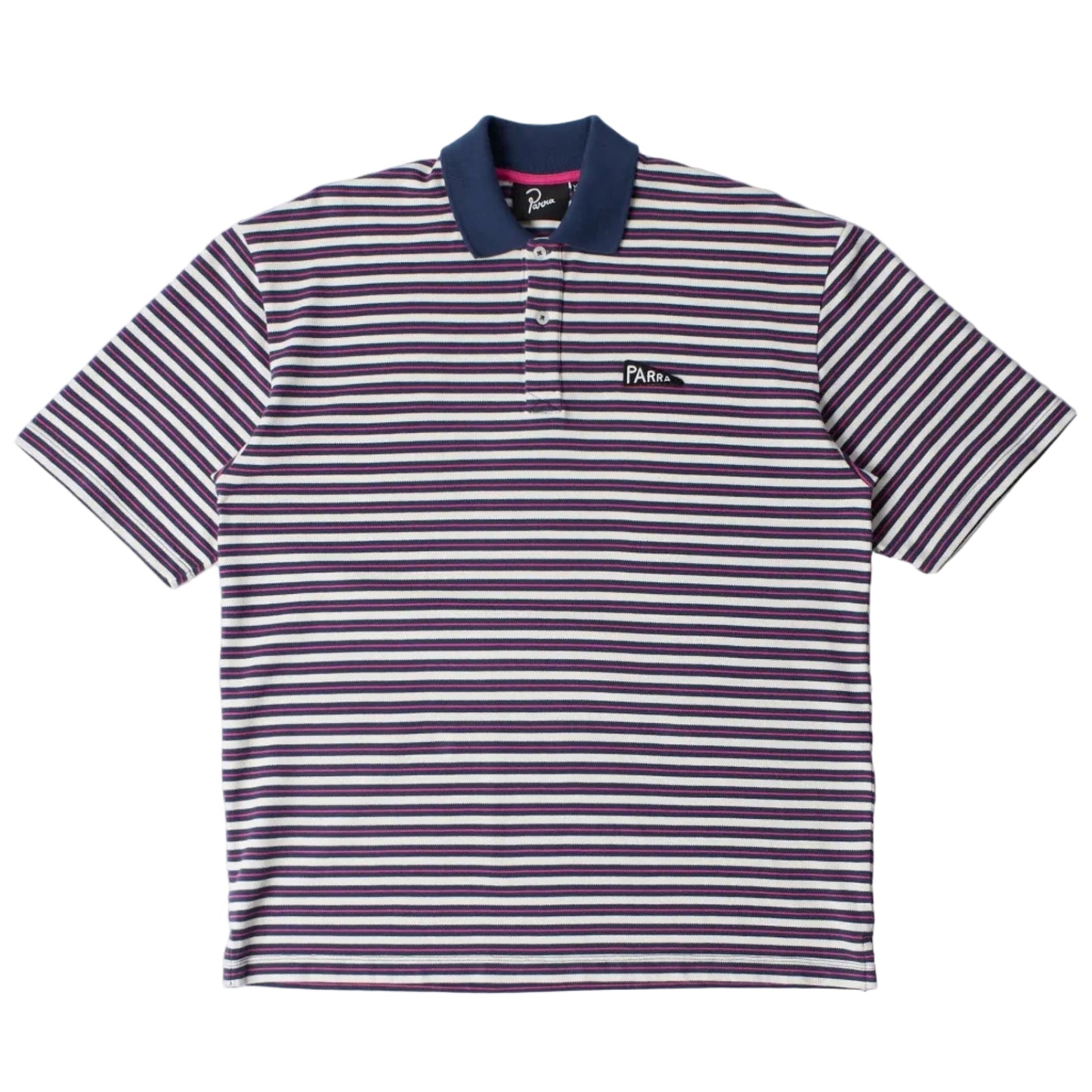 Parra "Flag Striper Polo Shirt" Mens - Purple Pink