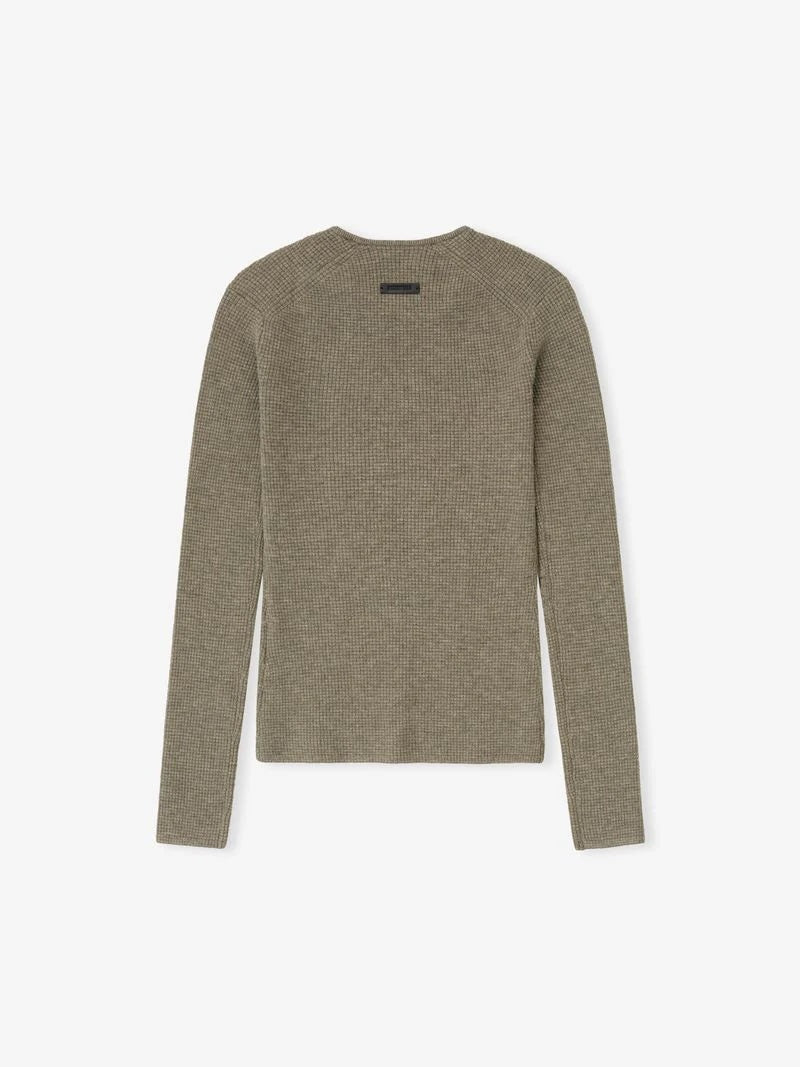 Fear of God Essentials "Waffle Long Sleeve Top" W - Homestead Heather