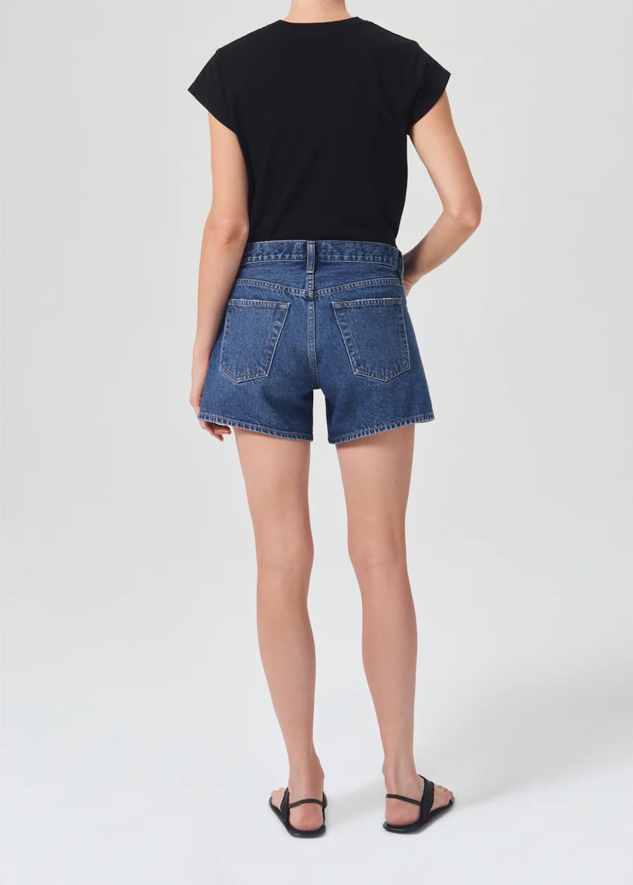 AGOLDE "Bryce Cap Sleeve Tee" W - Black
