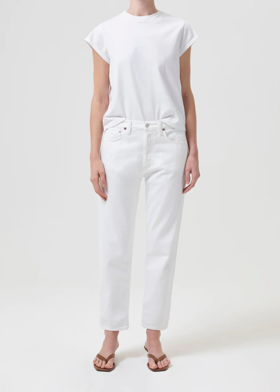 AGOLDE "Bryce Cap Sleeve Tee" W - White