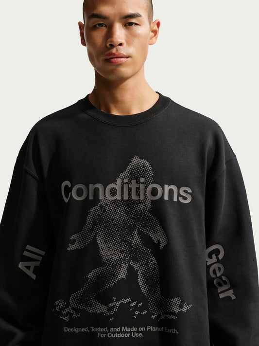 Nike "ACG Tuff Fleece Crew-Neck Sweatshirt" Mens - Black