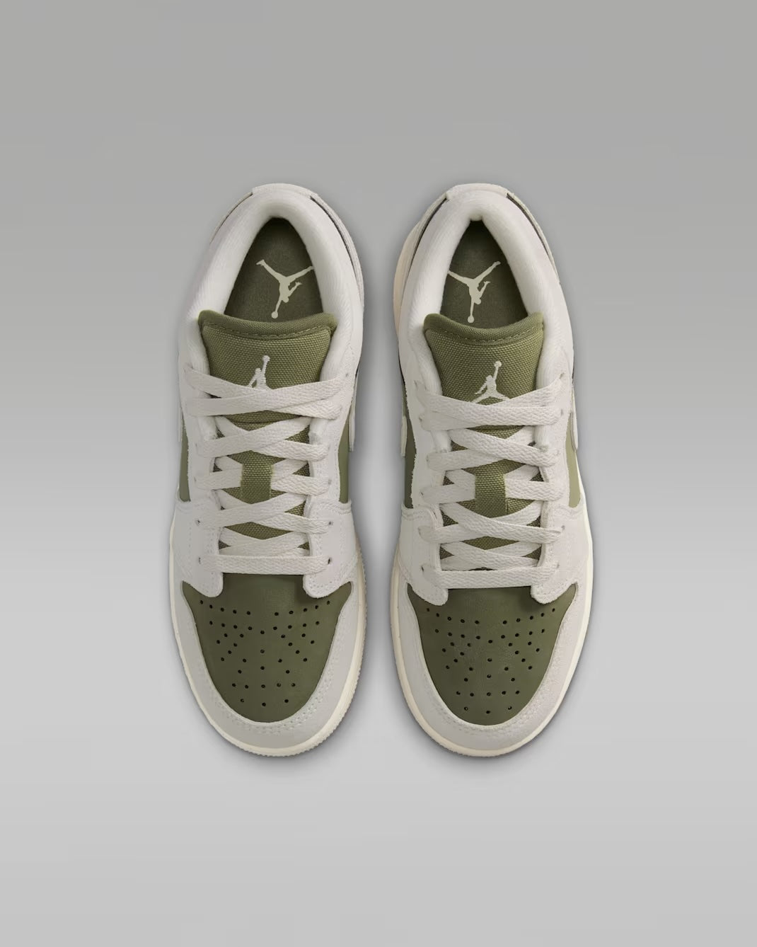 Air Jordan "1 Low SE" GS - Medium Olive / LT Orewood