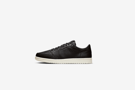 Air Jordan "1 Retro Low (No-Swoosh)" M - Black / Black / Sail