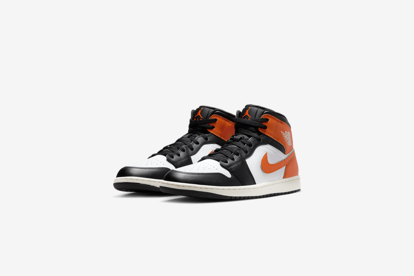 Air Jordan "1 Mid" M - White / Black / Starfish