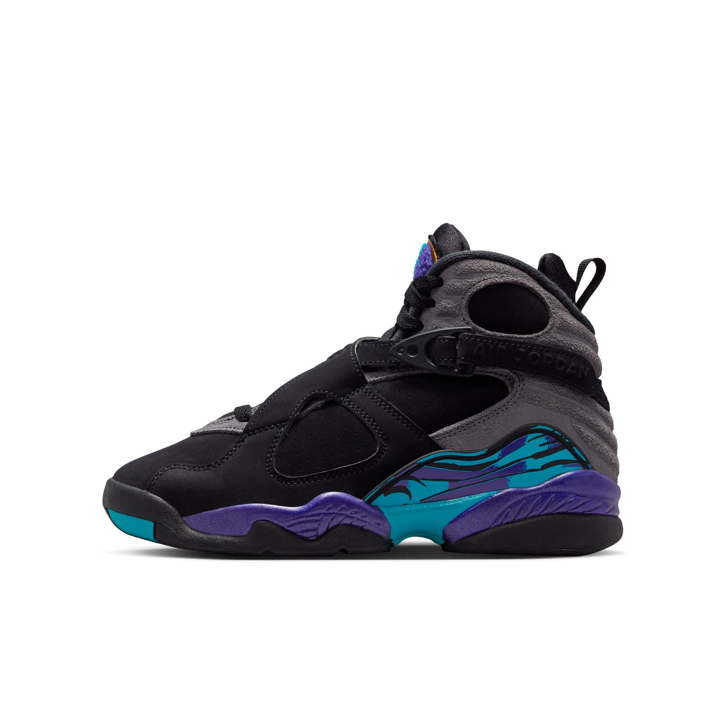 Air Jordan "Retro 8" GS - Black / Multicolor (Aqua)