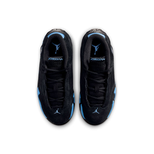 Air Jordan "14 Retro" Preschool - Black / White / University Blue
