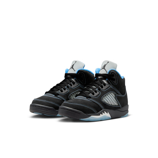 Air Jordan "5 Retro OG" Preschool - Black / University Blue / White