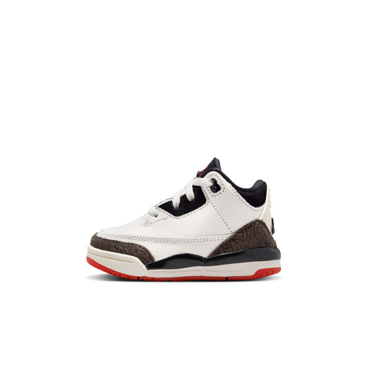 Air Jordan "3 Retro" Toddler - Sail / Black / University Red