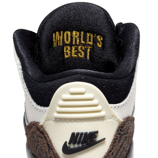 Air Jordan "3 Retro" Toddler - Sail / Black / University Red