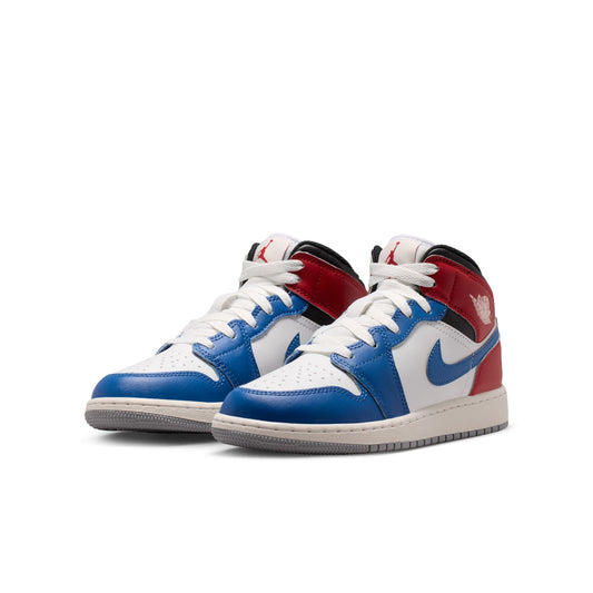 Air Jordan "1 Mid" GS - True Blue - Summit White