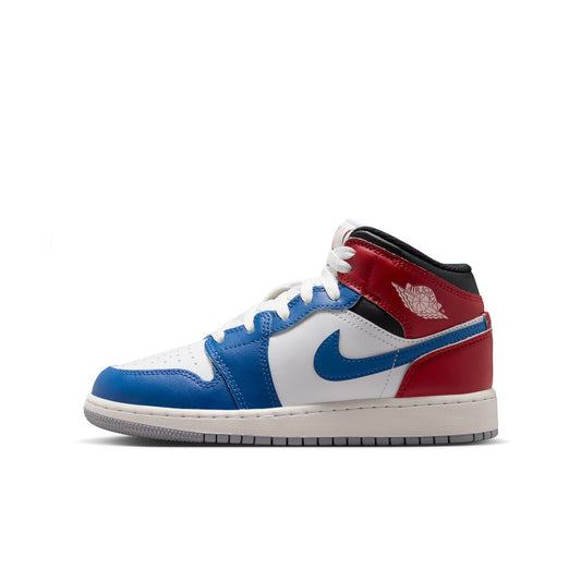 Air Jordan "1 Mid" GS - True Blue - Summit White