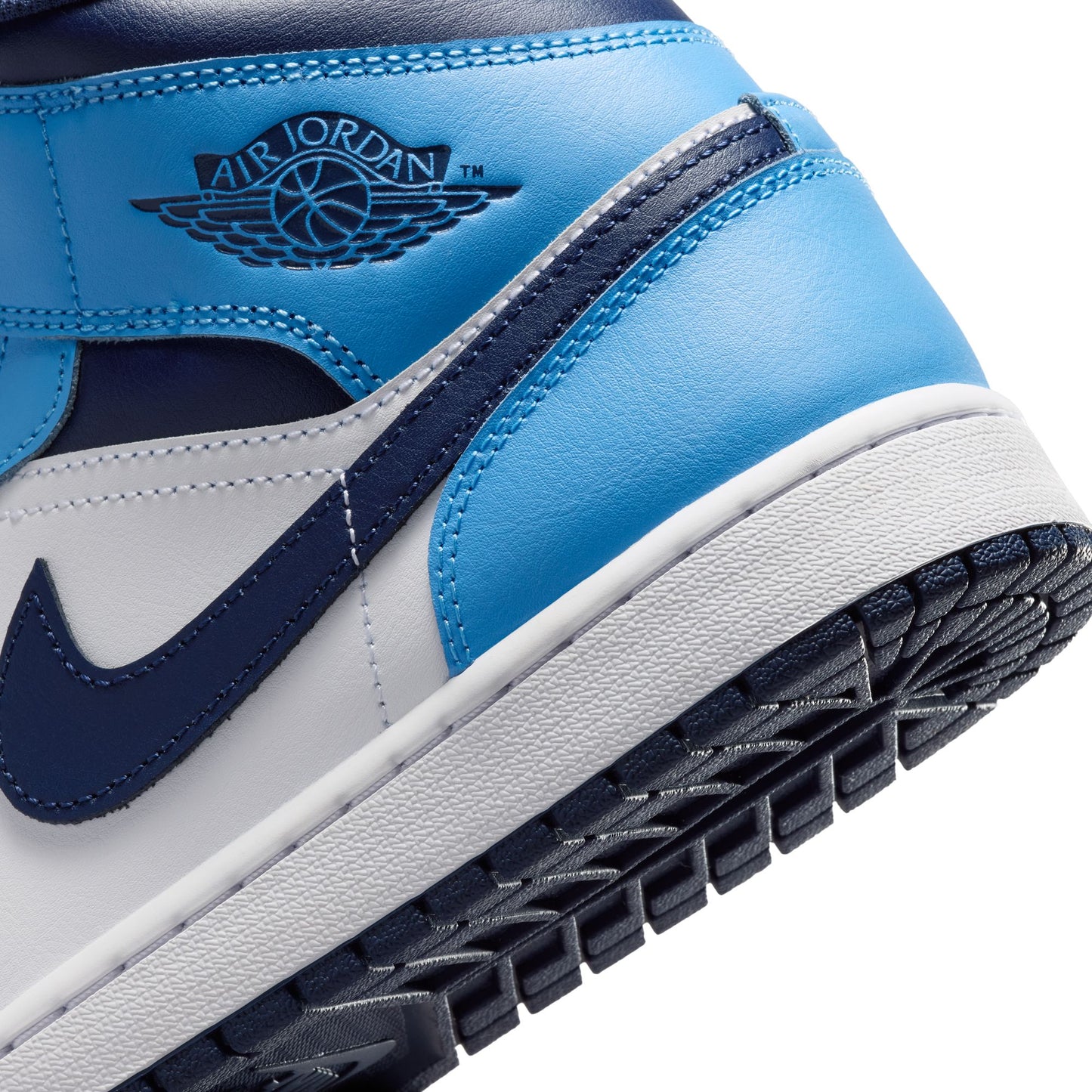 Air Jordan "1 Mid" Mens - University Blue / Midnight Navy