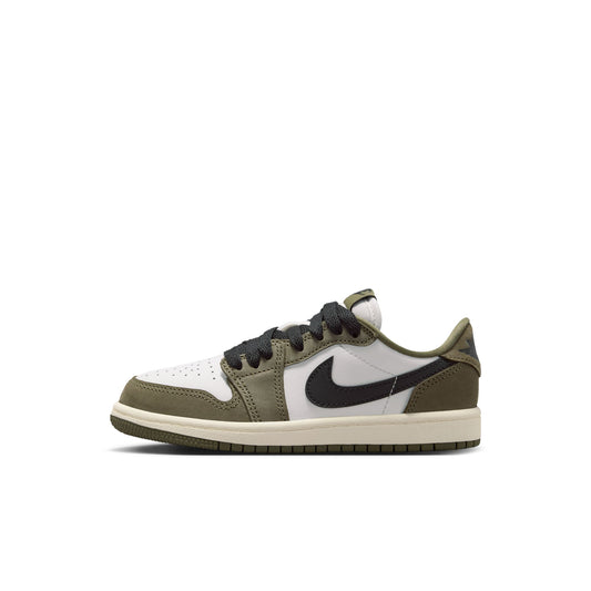 Air Jordan "1 Retro Low OG" Preschool - Medium Olive / Black